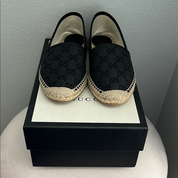 Gucci Black Espadrille Flats - Picture 1 of 2